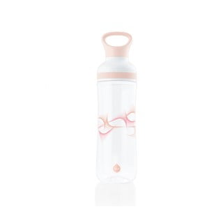 Sticlă Equa Flow Wave, 800 ml, alb-roz