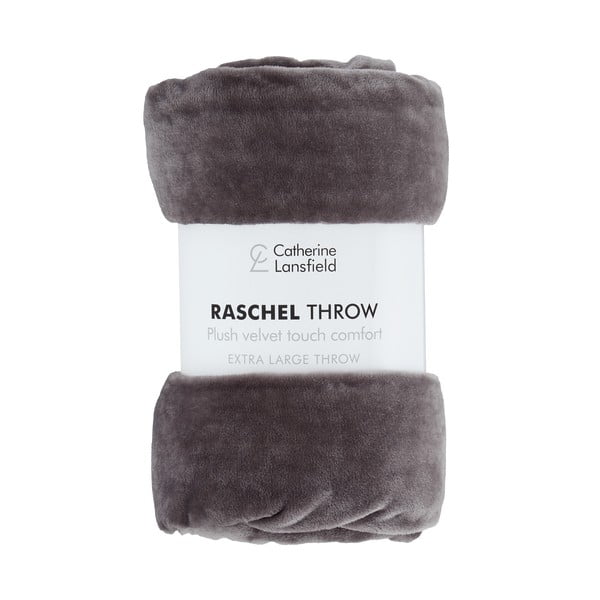 Pătură gri închis din micropluș/cocolino 130x170 cm Raschel Velvet – Catherine Lansfield-image-2