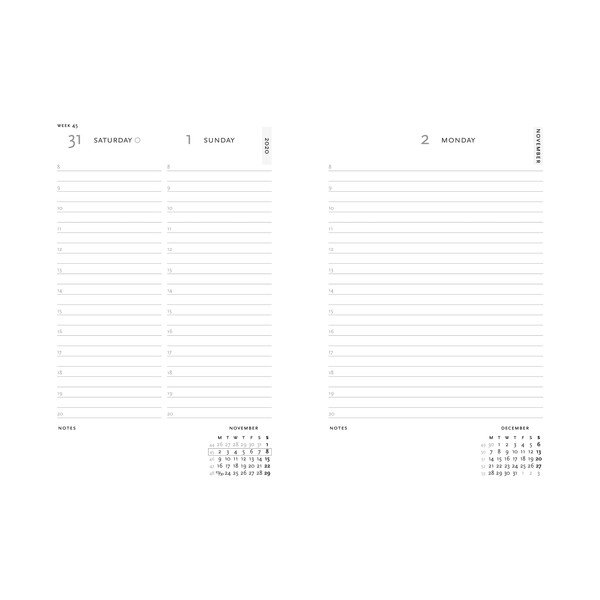 Agendă pentru anul 2020, cu copertă tare Paperblanks Azure, 368 file, albastru-image-1