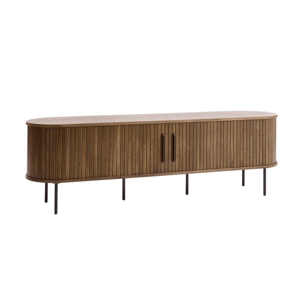 Comodă TV maro cu aspect de lemn de stejar 180x56x45 cm Nola – Unique Furniture-image-2
