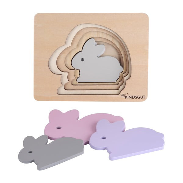 Puzzle de inserat din lemn Rabbit – Kindsgut-image-4