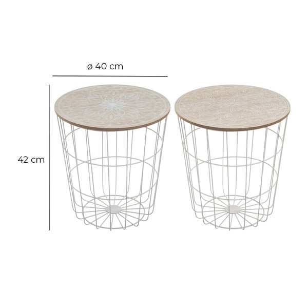 Măsuțe auxiliare 2 buc. rotunde ø 40 cm – Casa Selección-image-4