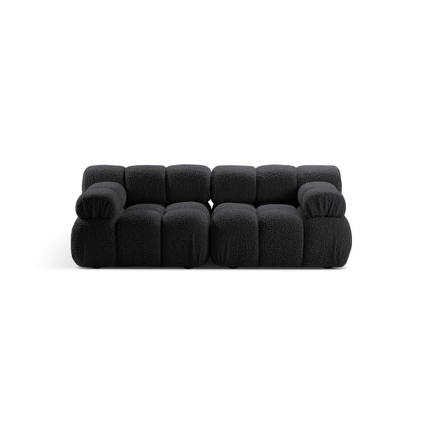 Canapea modulară gri antracit cu tapițerie din țesătură bouclé 188 cm Bellis – Micadoni Home