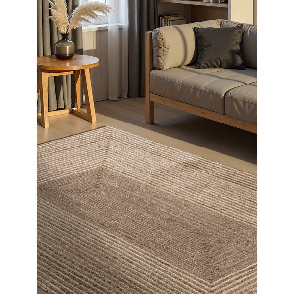 Covor în culoare naturală deschisă/în culoare naturală închisă reversibil/țesut manual din iută 120x170 cm Juno – Hanse Home-image-1