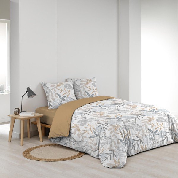 Lenjerie de pat galbenă/albă pentru pat dublu/extinsă 240x220 cm Kimberly – douceur d'intérieur-image-2