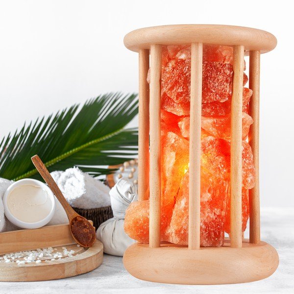 Lampă de sare portocalie, înălțime 24 cm Sally - LAMKUR-image-1