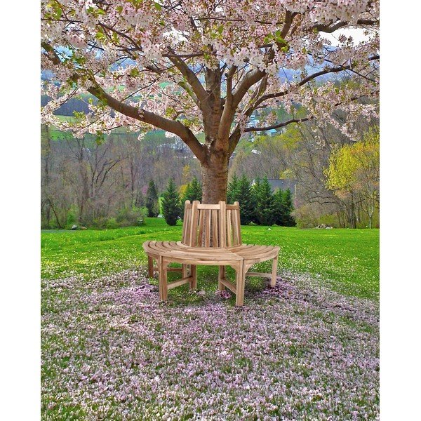 Bancă de grădină maro din lemn masiv Java – Garden Pleasure-image-1