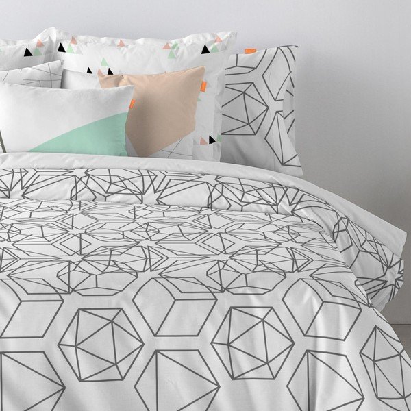 Față de pernă din bumbac Blanc Jewel, 60 x 60 cm-image-1