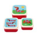 Cutie de gustări pentru copii 3 buc. Sausage Dog – Rex London