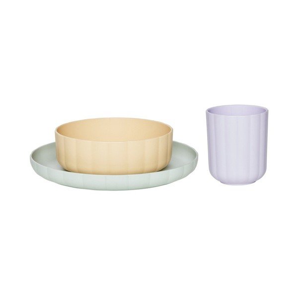 Set de veselă pentru copii 3 buc. din plastic Pullo – OYOY Mini