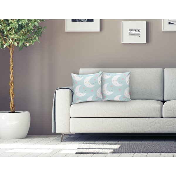 Față de pernă cu amestec de bumbac Minimalist Cushion Covers Moon, 45 x 45 cm-image-1