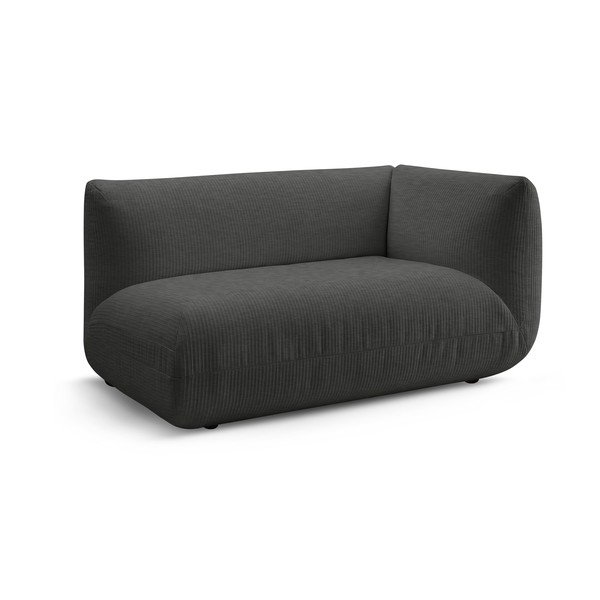 Modul pentru canapea gri cu tapițerie din catifea reiată  (cu colț pe partea dreaptă) Lecomte – Bobochic Paris-image-2