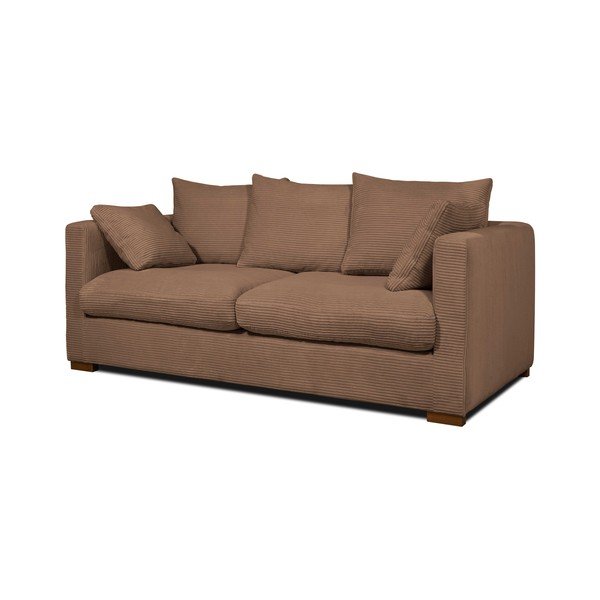 Canapea maro deschis cu tapițerie din catifea reiată  175 cm Comfy – Scandic-image-2