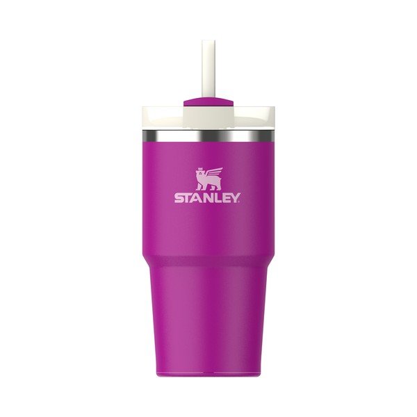 Termos roz cu pai din oțel inoxidabil 600 ml Quencher H2.0 FlowState Tumbler Violet Blossom – Stanley