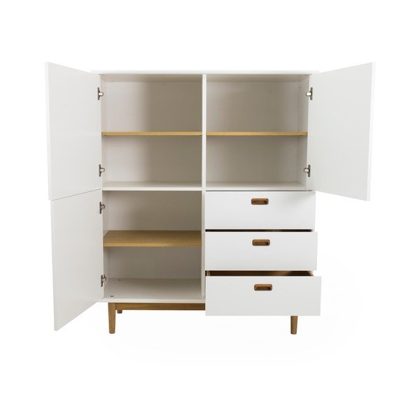 Comodă albă înaltă 114x137 cm Svea – Tenzo-image-3