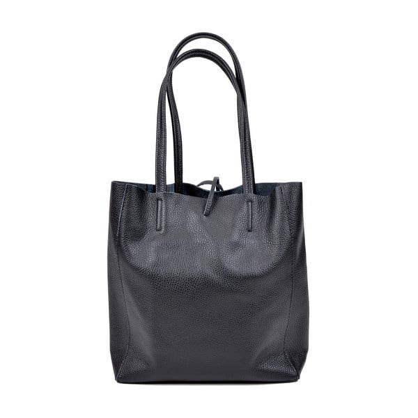 Geantă din piele Sofia Cardoni Vera, negru-image-1