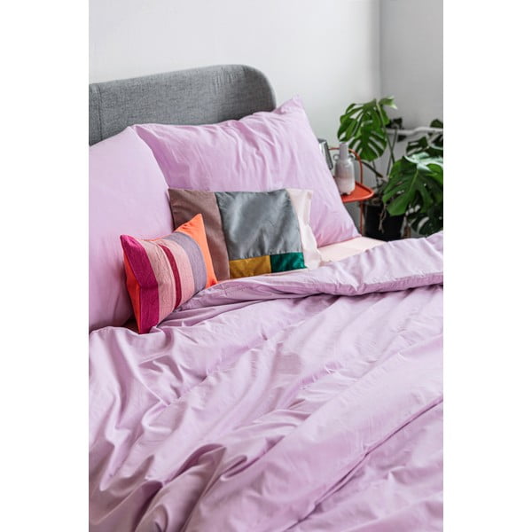 Lenjerie pentru pat dublu din bumbac Bonami Selection, 200 x 220 cm, mov lavandă-image-4