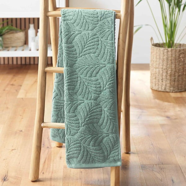 Prosop verde deschis din bumbac din frotir 70x130 cm Madeira – douceur d'intérieur-image-1