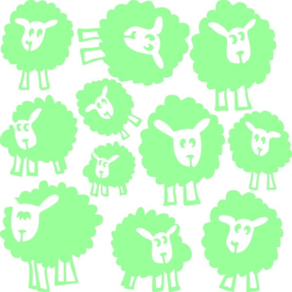 Autocolant fosforescent Fanastick Sheeps-image-1