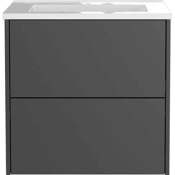 Dulap sub chiuvetă gri antracit suspendat cu aspect mat 61x61 cm Bodera – Germania-image-2
