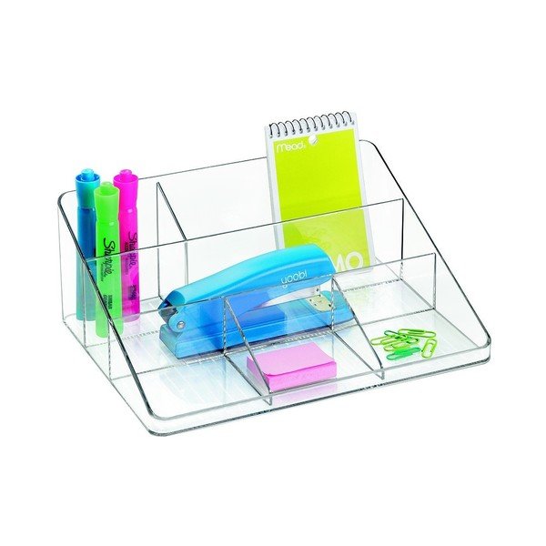 Organizator transparent pentru birou InterDesign Linus-image-2
