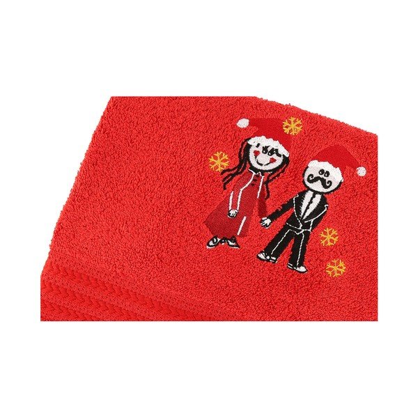 Set 2 prosoape din bumbac Cift Red, roșu-image-1