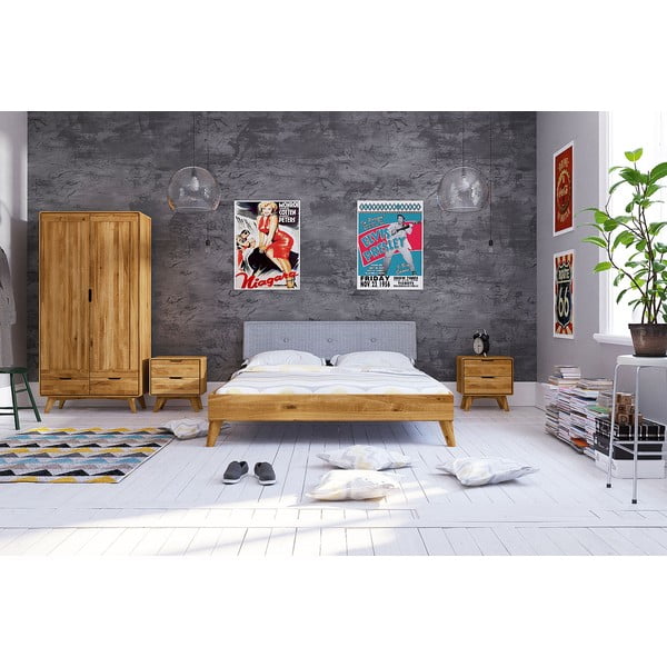 Dulap de stejar 90x180 cm Greg - The Beds-image-4