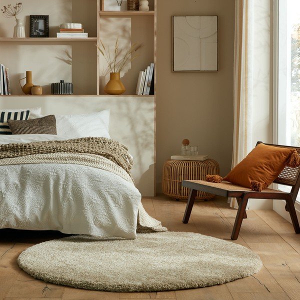 Covor bej rotund ø 133 cm – Flair Rugs-image-1