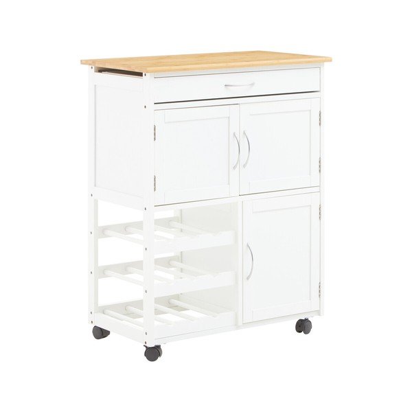 Măsuță de servire cu roți din bambus 37x67 cm Harlow – Premier Housewares