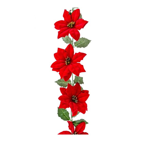Beteală de Crăciun 180 cm Poinsettia – Casa Selección-image-1