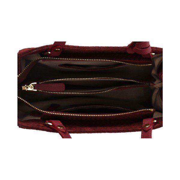 Geantă din piele naturală Beverly Hills Polo Club Dona, vișiniu închis-image-3