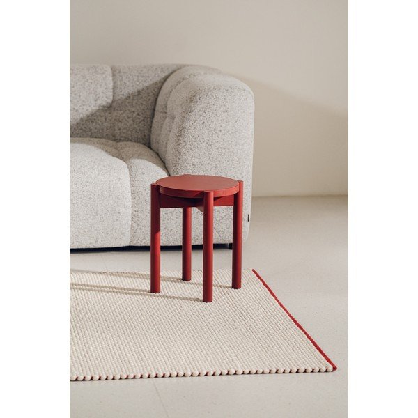 Scaun tip taburet roșu din lemn de fag Hopp – noo.ma-image-1