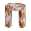 Scaun tip taburet maro tapițat Charlie – WOOOD