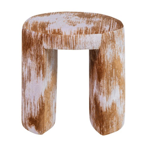 Scaun tip taburet maro tapițat Charlie – WOOOD