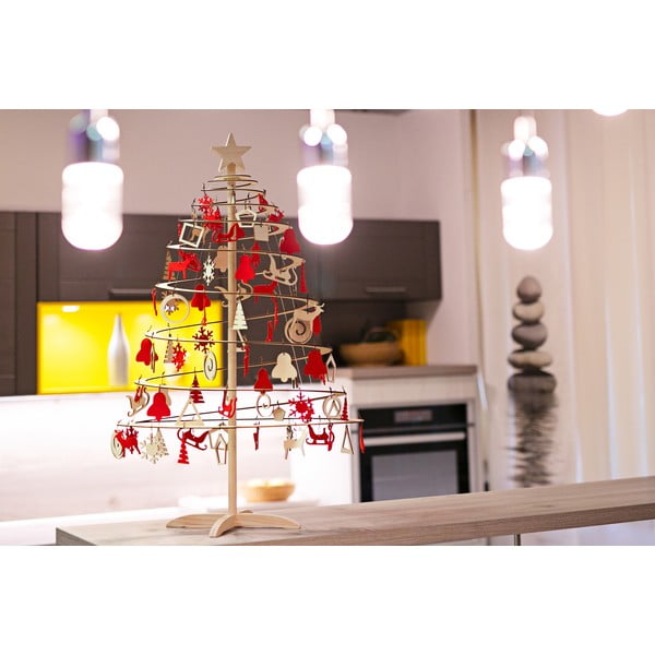 Steluță din lemn pentru brad de Crăciun Spira Small-image-3