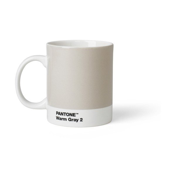 Cană gri deschis din porțelan 375 ml Warm Gray 2 – Pantone