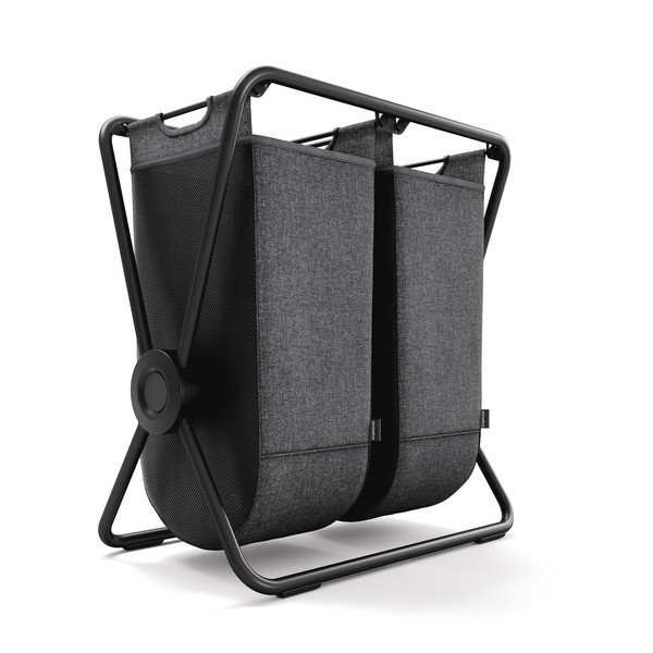 Coș de rufe gri închis din material textil pliabil 200 l – simplehuman