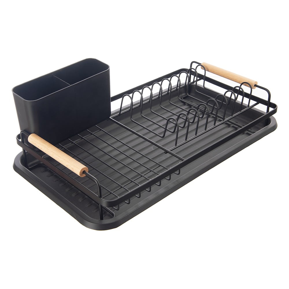 Scurgător de vase negru din metal 43x235 cm Radka – Orion