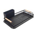Scurgător de vase negru din metal 43x23,5 cm Radka – Orion