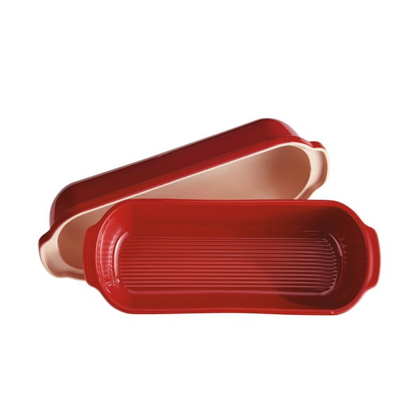Formă din ceramică pentru pâine Emile Henry, 39 x 16,5 cm, roșu-image-3