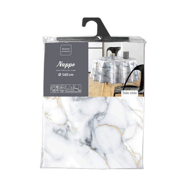 Față de masă lavabilă ø 160 cm Marquina – douceur d'intérieur-image-4