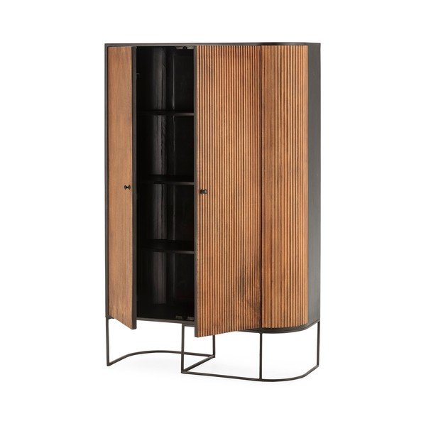Comodă în culoare naturală din lemn de mango 100x165x40 cm Curve – MOME-image-2