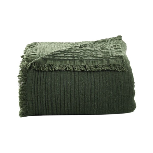 Cuvertură verde-închis din muselină 200x250 cm – Mijolnir
