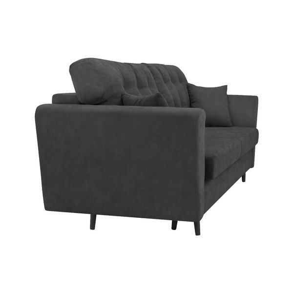 Canapea extensibilă cu 3 locuri și spațiu pentru depozitare Cosmopolitan Design Lyon, gri închis-image-3