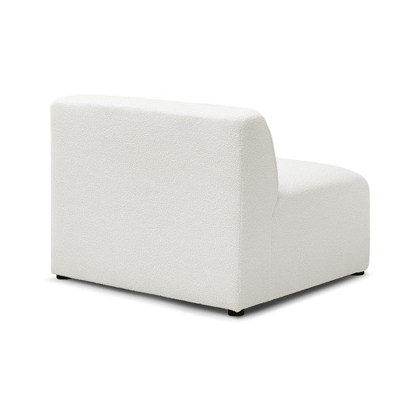 Modul pentru canapea modulară alb cu tapițerie din țesătură bouclé (de mijloc) Megeve – Bobochic Paris-image-4