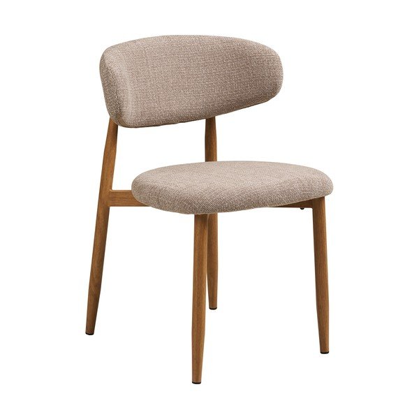 Scaun de dining bej/în culoare naturală tapițat Levanto – House Nordic