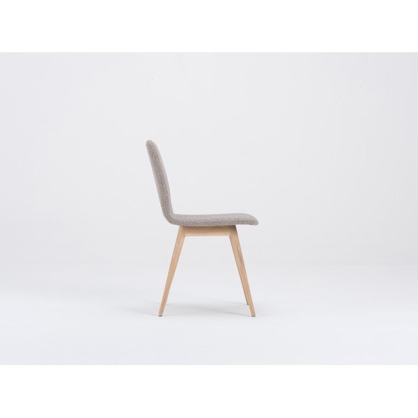 Scaun cu picioare din lemn de stejar Gazzda Ena, bej-image-3