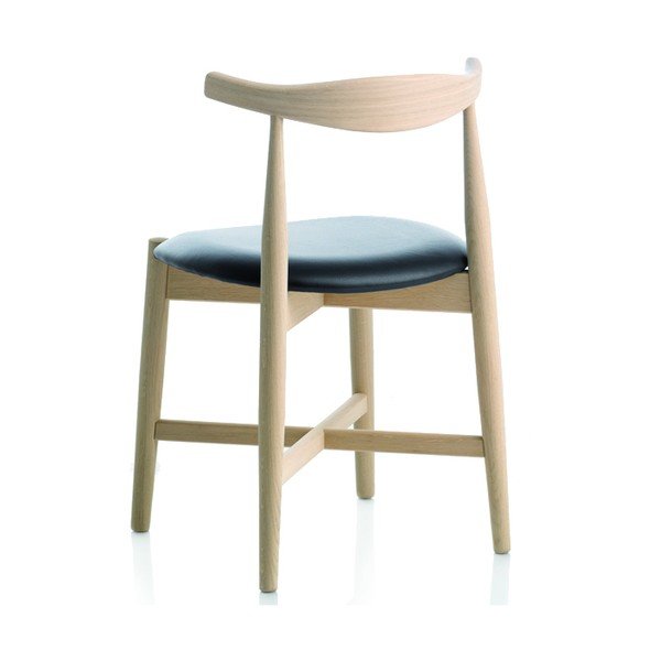 Scaun din lemn de stejar și piele Findahl by Hammel Dora, natural-negru-image-3