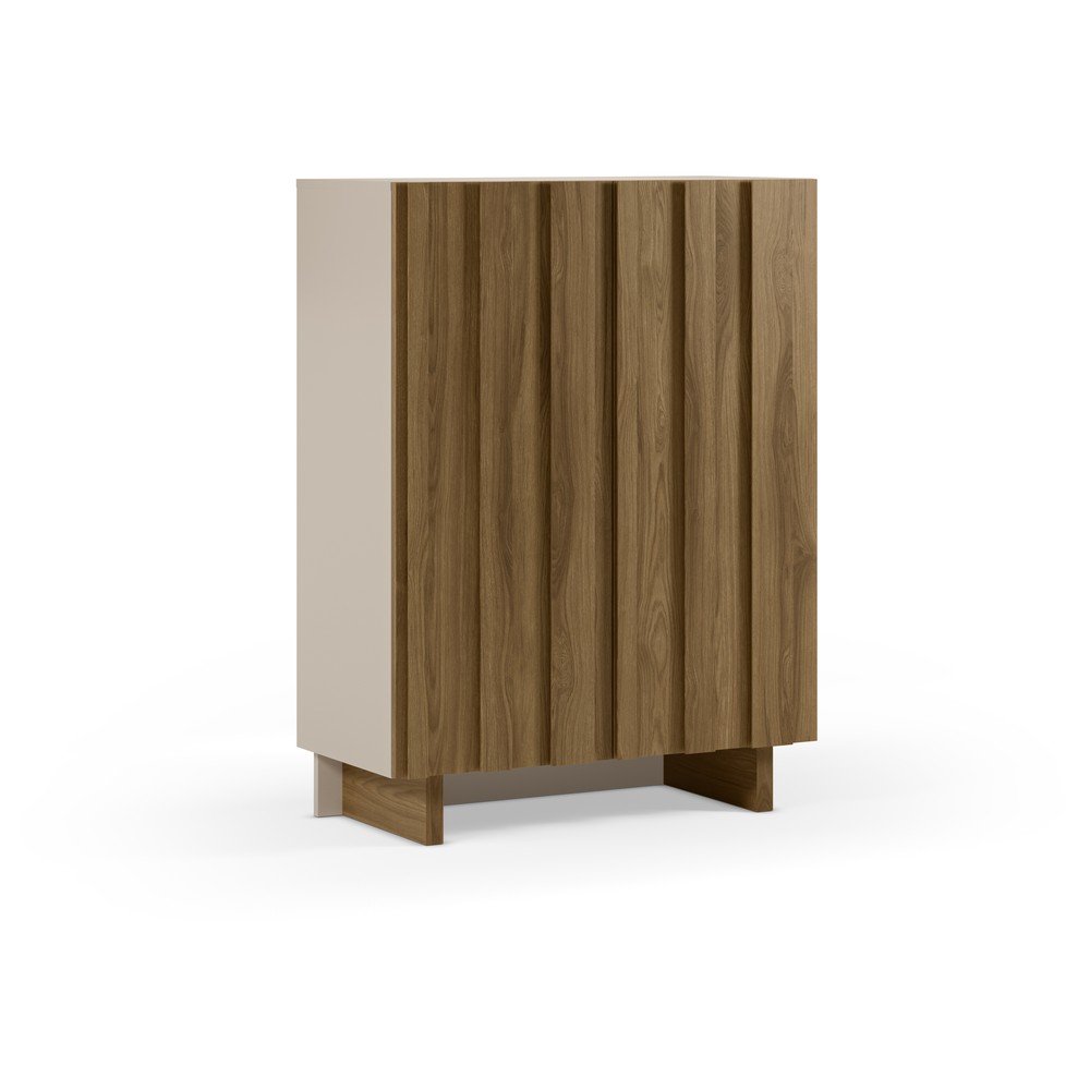 Dulap crem/în culoare naturală din lemn de pin 90x120x43 cm Marlo – Marckeric