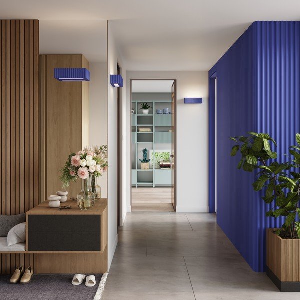 Aplică de perete albastră din ceramică Rivena – Sollux-image-1
